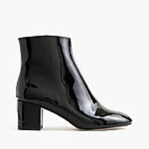 Nib Black Patent Leather Jcrew Boots Size 11 / 41.5